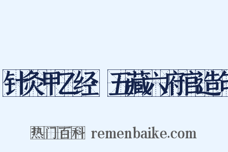 针灸甲乙经·五藏六府官造句是什么意思的图片
